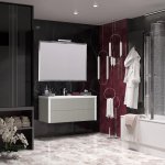 Комплект мебели Опадирис Рубинно 120 подвесной серый