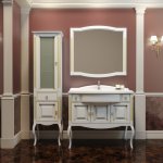 Комплект мебели Опадирис Лаура 120 белый/бежевая патина