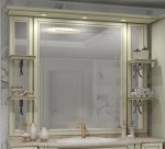 Зеркало с козырьком и двумя модулями Опадирис Корсо Оро №11 слоновая кость