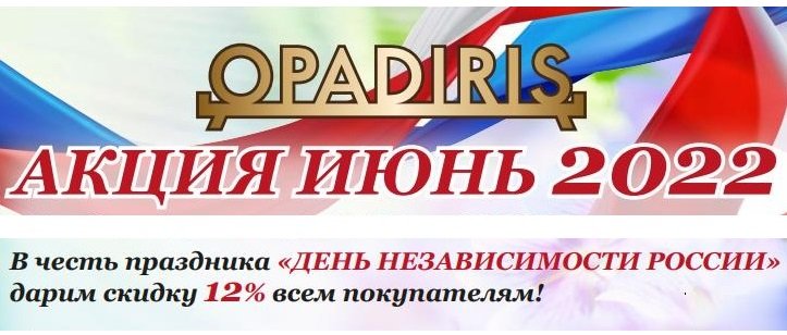 С Днём России! В честь праздника дарим скидку 12% на акционные товары всем покупателям!